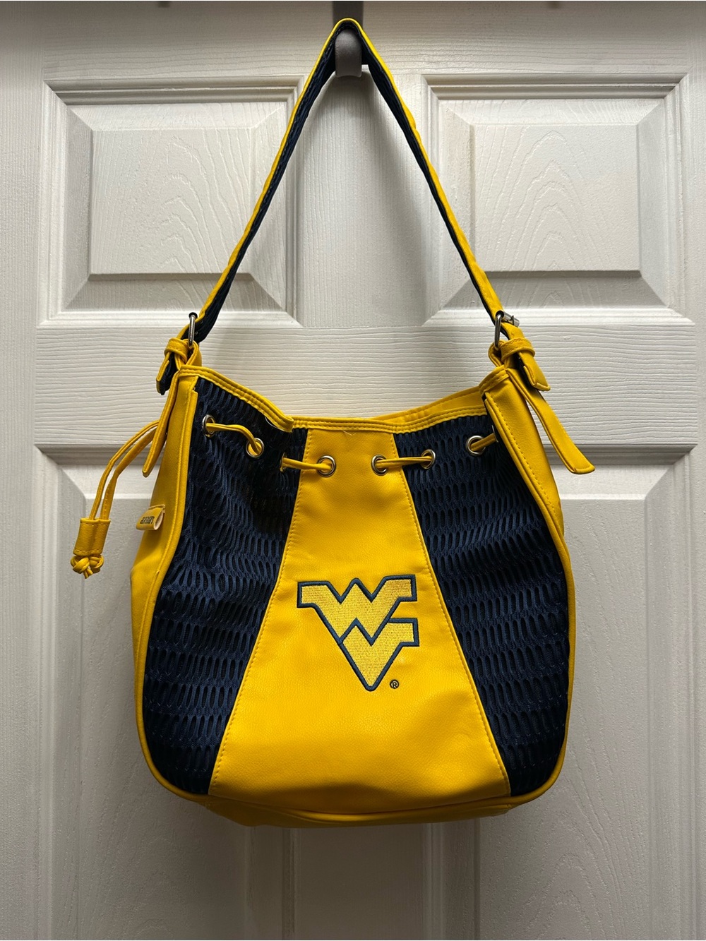Alan Stuart Navy and Gold West Virginia University Women's Shoulder Bag